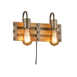 KHAN 2xE27 Kinkiet ścienny podwójny