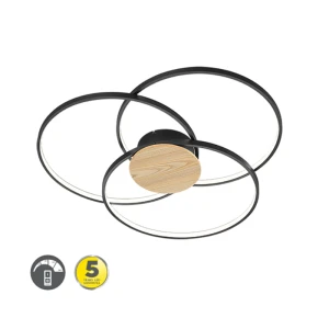 SEDONA SMD LED 40W Czarny mat ściemnialna 3000K Lampa sufitowa
