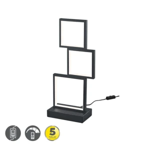 SORRENTO Czarny mat SMD LED 15W ściemnialna 3000K Lampka stołowa