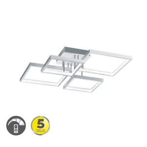 SORRENTO Aluminium szczotkowane SMD LED 24W ściemnialna 3000K Lampka sufitowa