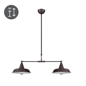 WILTON Miedź 2xE27 Regulowana wysokość Lampa wisząca