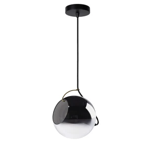 JAZZLYNN Szary przydymiony śr. 20cm. E27 Lampa wisząca