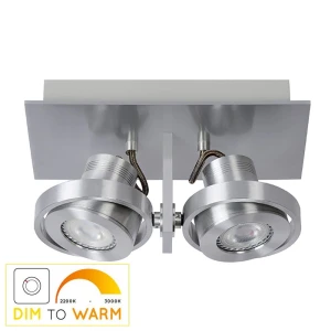 LANDA Satynowy chrom LED 2x5W 2200-3000K ściemnialna GU10 Spot