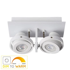 LANDA Biała LED 2x5W 2200-3000K ściemnialna GU10 Spot