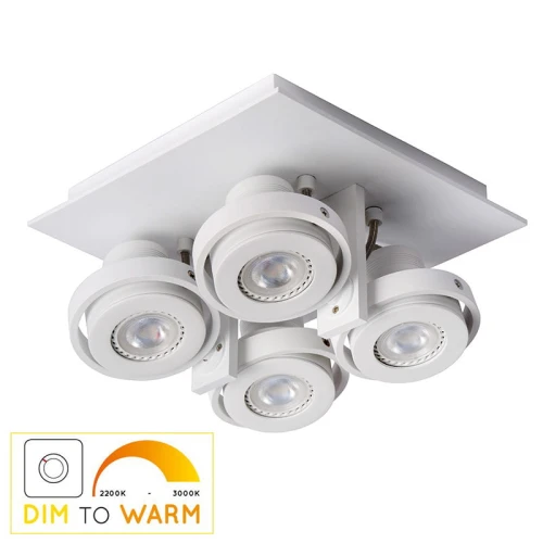 Spot LANDA Biała LED 4x5W 2200-3000K ściemnialna GU10 Lucide 179062131  5411212176882 lampynox noxbox www.lampynox.pl 1.jpg