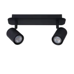 LENNERT Czarny Led ściemnialny 2x5W IP44 3000K Spot łazienkowy 26958/10/30  