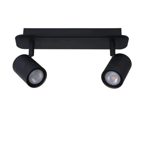 Spot łazienkowy LENNERT Czarny Led ściemnialny 2x5W IP44 3000K Lucide 269581030  5411212262684 lampynox noxbox www.lampynox.pl 1.jpg