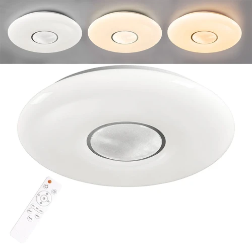 Plafon LED z pilotem LYRA 36W 51cm Barwa światła zmienna 3060lm okrągły Polux 313454  5901508313454 lampynox noxbox www.lampynox.pl 1.jpg