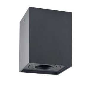 Hadar Q1 1xGU10 kwadrat czarna Oprawa natynkowa downlight Polux