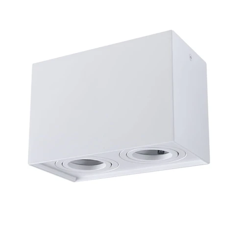 Oprawa natynkowa downlight Hadar Q2 2xGU10 kwadrat biała Polux 313133  5901508313133 lampynox noxbox www.lampynox.pl 1.jpg