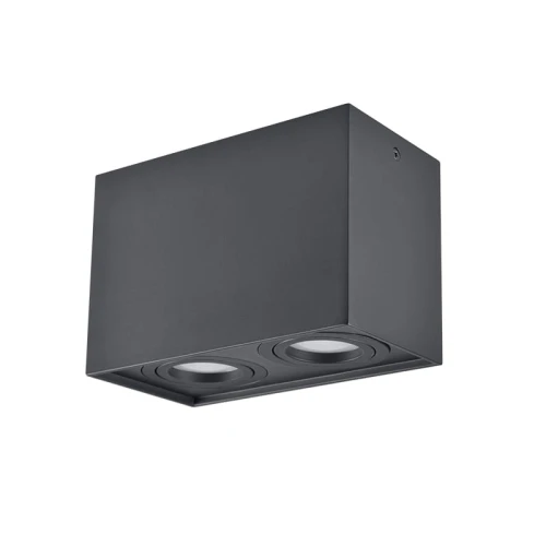 Oprawa natynkowa downlight Hadar Q2 2xGU10 kwadrat czarna Polux 313140  5901508313140 lampynox noxbox www.lampynox.pl 3.jpg