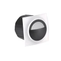 Lampa schodowa Q3 kwadrat 40lm 3W IP44 czarna Polux 313713  5901508313713 lampynox noxbox www.lampynox.pl 1.jpg