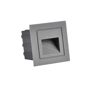 Q6 kwadrat 20lm 3W IP65 szara Lampa schodowa Polux 