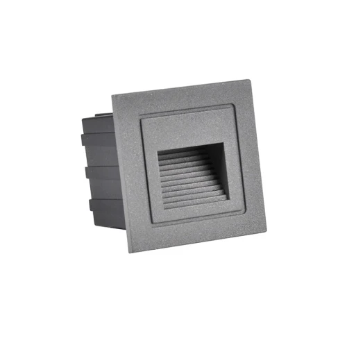 Lampa schodowa Q6 kwadrat 20lm 3W IP65 szara Polux 313720  5901508313720 lampynox noxbox www.lampynox.pl 1.jpg