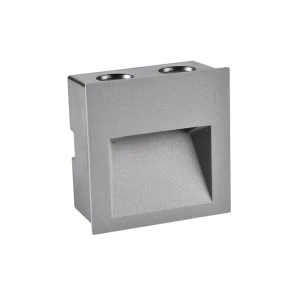 Q7 kwadrat 45lm 3W IP44 szara Lampa schodowa Polux 