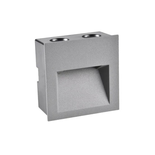 Lampa schodowa Q7 kwadrat 45lm 3W IP44 szara Polux 313737  5901508313737 lampynox noxbox www.lampynox.pl 1.jpg