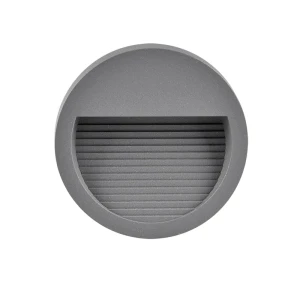 Q8 okrągła 60lm 3W IP44 szara Lampa schodowa Polux 
