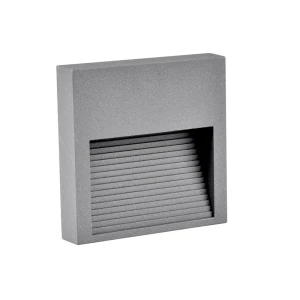 Q9 kwadrat 60lm 3W IP44 szara Lampa schodowa Polux