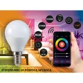 Żarówka sterowana aplikacją przez wifi G45 E14 470lm 5W 2700K-6500K+RGB Tuya POLUX 313799  5901508313799 lampynox noxbox www.lampynox.pl 1.jpg