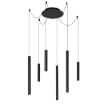LORENZ Pająk Czarna LED ściemnialna 6x4W 3000K Lampa wisząca