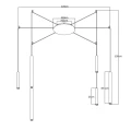 Lampa wisząca LORENZ Pająk Czarna LED ściemnialna 6x4W 3000K Lucide 744030630  5411212740700 lampynox noxbox www.lampynox.pl 7.jpg