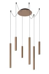 LORENZ Pająk Rustykalny brąz LED ściemnialna 6x4W 3000K Lampa wisząca