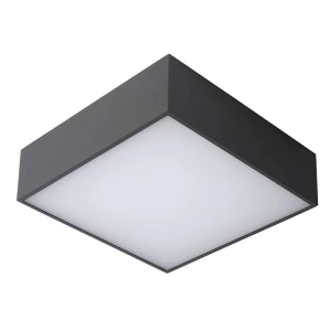 ROXANE Antracyt szer. 24cm. LED 10W 2700K IP54 Plafon łazienkowy kwadratowy Lucide 27816/10/29
