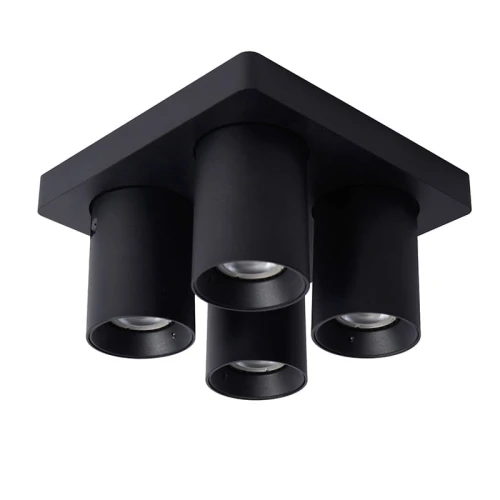 Spot ściemnialny NIGEL Czarny LED 4x5W DIM CRI95 4xGU10 Lucide 099292030  5411212092595 lampynox noxbox www.lampynox.pl 1.jpg