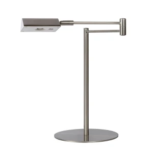 NUVOLA Satynowy chrom LED DIM 9W ściemnialna 3000K Lampka stołowa regulowana