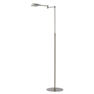NUVOLA Satynowy chrom LED DIM 9W ściemnialna 3000K Lampka podłogowa stojąca regulowana