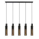 ORLANDO Szary przydymiony 5xE27 Lampa wisząca