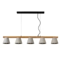 Lampa wisząca POSSIO 5xE14 Beton  Drewno Lucide 034130541  5411212030726 lampynox noxbox www.lampynox.pl 1.jpg