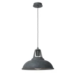 MARKIT Szara śr. 35cm. E27 Lampa wisząca