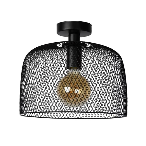 Lampa sufitowa MESH Czarna śr. 29,5cm. E27 Lucide 431043030  5411212430564 lampynox noxbox www.lampynox.pl 1.jpg