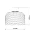 Lampa sufitowa MESH Czarna śr. 29,5cm. E27 Lucide 431043030  5411212430564 lampynox noxbox www.lampynox.pl 5.jpg