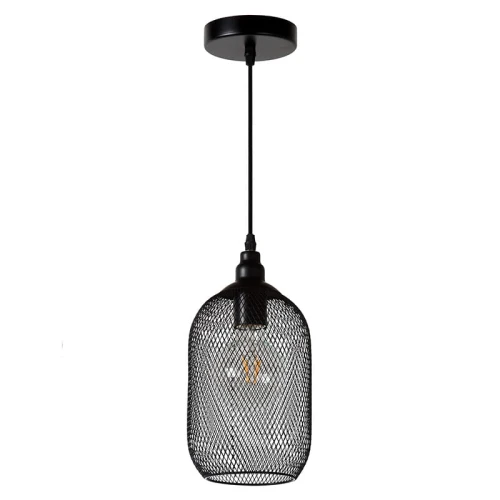 Lampa wisząca MESH Czarna śr. 15cm. E27 Lucide 434041530  5411212430373 lampynox noxbox www.lampynox.pl 1.jpg