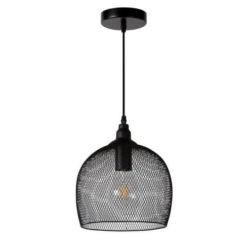 Lampa wisząca MESH Czarna śr. 24cm. E27 Lucide 434042230  5411212430380 lampynox noxbox www.lampynox.pl 1.jpg