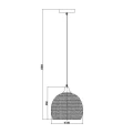 Lampa wisząca MESH Czarna śr. 24cm. E27 Lucide 434042230  5411212430380 lampynox noxbox www.lampynox.pl 6.jpg