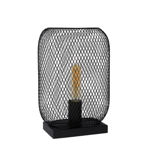 MESH Czarna E27 Lampka stołowa