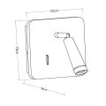 Kinkiet ruchomy z gniazdem ładowania USB OREGON Czarny LED 3W Lucide 772820330  5411212770936 lampynox noxbox www.lampynox.pl 7.jpg