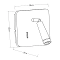 Kinkiet ruchomy z gniazdem ładowania USB OREGON Biały LED 3W Lucide 772820331  5411212770943 lampynox noxbox www.lampynox.pl 7.jpg