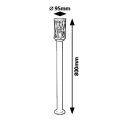 Lampa ogrodowa stojąca BUDAPEST Brązowa wys. 80cm. E27 IP44 Rabalux 8890  5998250388908 lampynox noxbox www.lampynox.pl 4.jpg