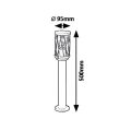 Lampa ogrodowa stojąca BUDAPEST Brązowa wys. 50cm. E27 IP44 Rabalux 8889  5998250388892 lampynox noxbox www.lampynox.pl 5.jpg
