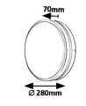 Plafon zewnętrzny HAMBURG LED 12W śr. 28cm. IP44 4000K Rabalux 8848  5998250388489 lampynox noxbox www.lampynox.pl 7.jpg