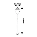 Lampa zewnętrzna stojąca MODESTO wys. 80cm. E27 IP44 Rabalux 7676  5998250376769 lampynox noxbox www.lampynox.pl 5.jpg