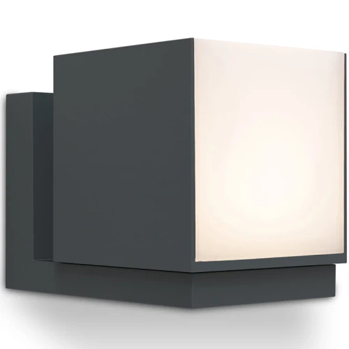 Kinkiet zewnętrzny z regulowaną głowicą CUBA Antracyt LED 12W IP54 3000K Lutec 5193803118  6939412010076 noxbox lampynox www.lampynox.pl 1.jpg