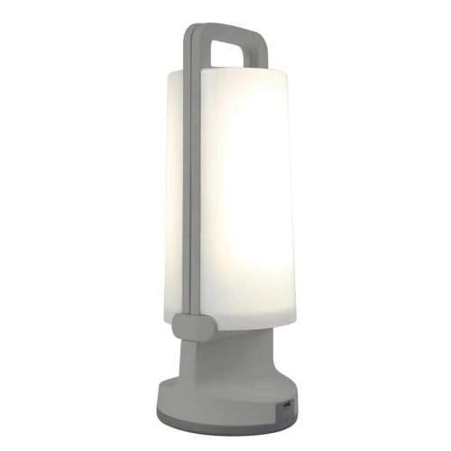 Lampka przenośna z baterią solarną Dragonfly Srebrno-szara LED 1W IP54 4000K Lutec 6904101337  4250294311436 noxbox lampynox www.lampynox.pl 1.jpg