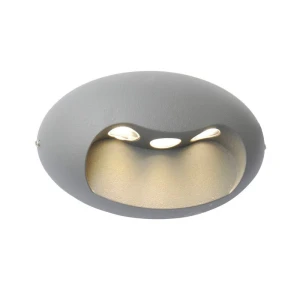 EYES Srebrny mat LED 9W IP54 4000K Kinkiet zewnętrzny