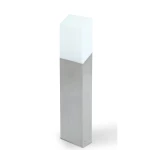 FLAT Srebrny LED 8W wys. 45cm. IP44 3000K Lampa ogrodowa stojąca Lutec 7005201001