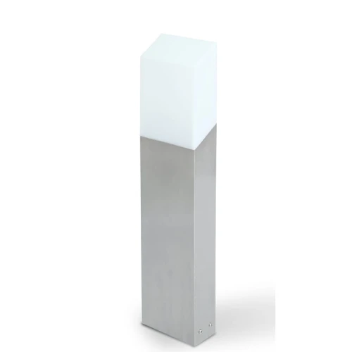 Lampa ogrodowa stojąca FLAT Srebrny LED 8W wys. 45cm. IP44 3000K Lutec 7005201001  6939412076508 noxbox lampynox www.lampynox.pl 1.jpg